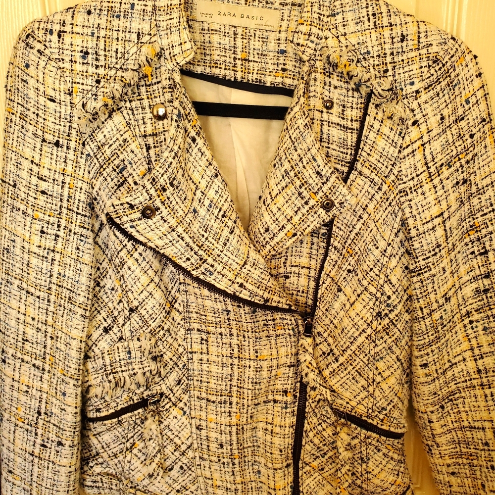Zara Basic Woven Jacket Size Medium - image 1
